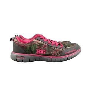 Real Tree Girl Shoes 6.5 Sneakers Kendra Pink Camoflauge Kids Trainers Lace Up